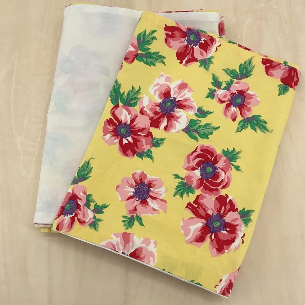 Ralph Lauren Chelsea Valance Custom Set Yellow Floral Poppy 14x166 14x82 2pc